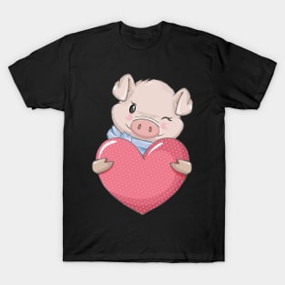 Cute Valentine Pig T-Shirt